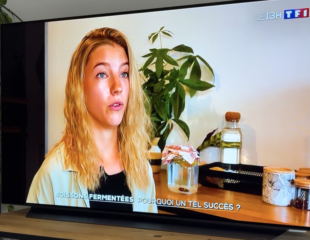 Mon interview pour le JT de TF1 sur le sujet des boissons fermentées et du kéfir
